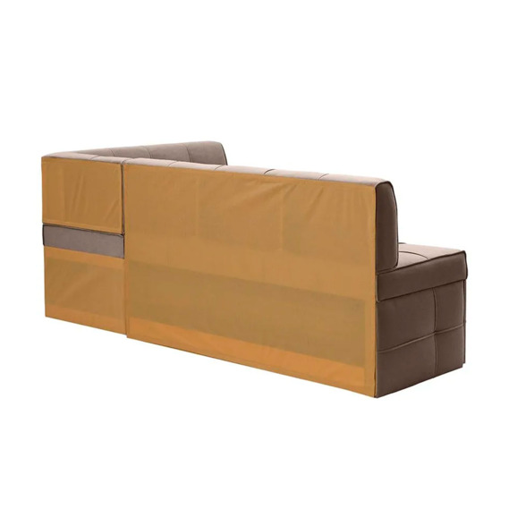 Угловой диван для кухни Атлант Плюс, коричневый, правый - фото 7