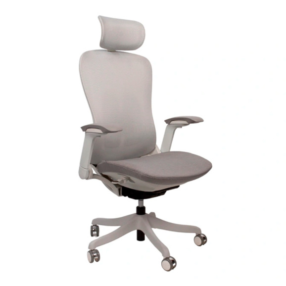 Офисное поворотное кресло Sparx ft-15 enigma white / grey, mesh / fabric, светло-серый - фото 1