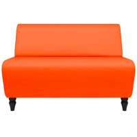 Фотография Диван Лотик, экокожа, оранжевый Фотография товара Диван Лотик, экокожа, оранжевый от компании ChiedoCover.