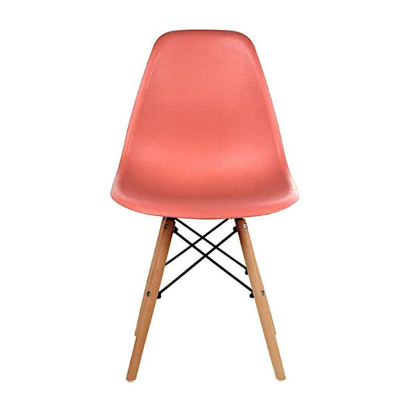 Стул пластиковый Eames, бук, коралл - фото 2