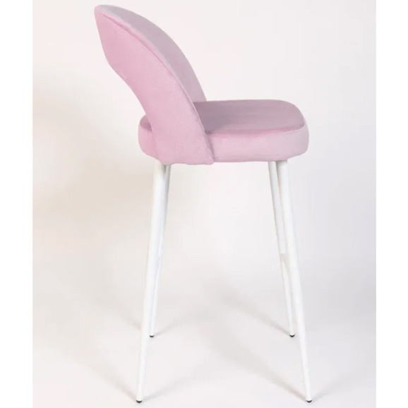 Стул Пиннате, барный, сиреневый, белый, велюр - фото 7