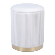 Фотография товара Пуф Шарлотта с ящиком, велюр, бежевый от компании ChiedoCover.