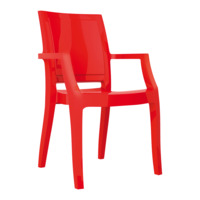 Настоящее фото товара Кресло пластиковое Arthur, красный, произведённого компанией ChiedoCover
