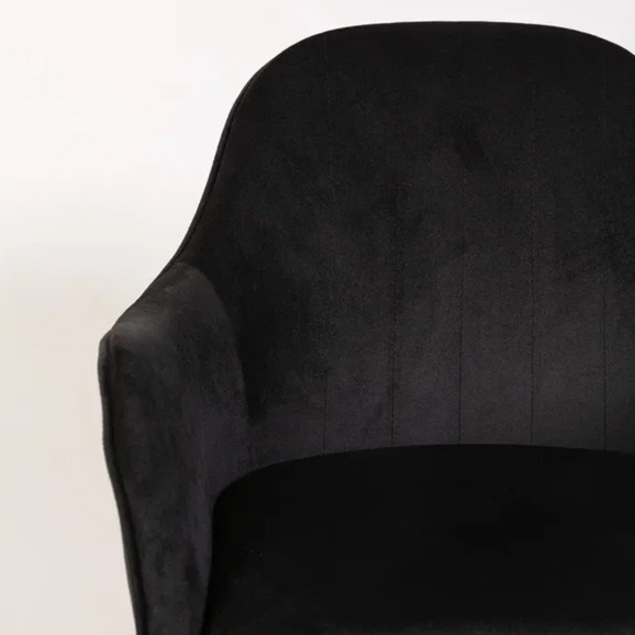 Кресло Сета, барные ножки, черный, велюр - фото 8