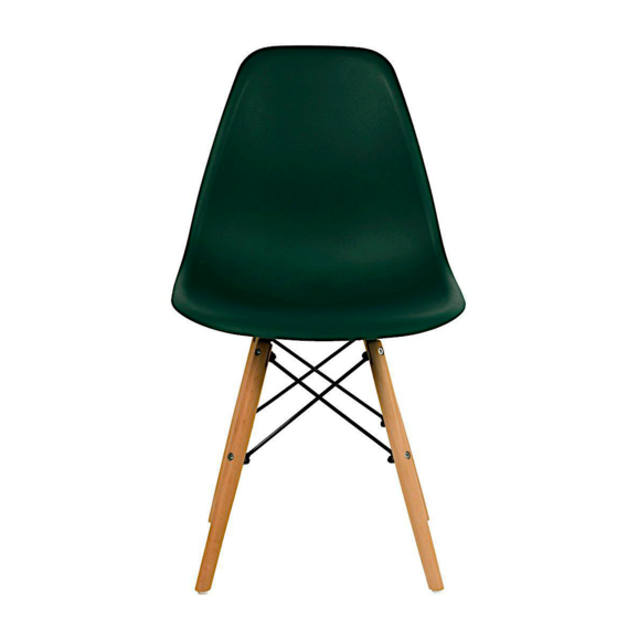 Стул пластиковый Eames, темно-зеленый, каркас бук - фото 2