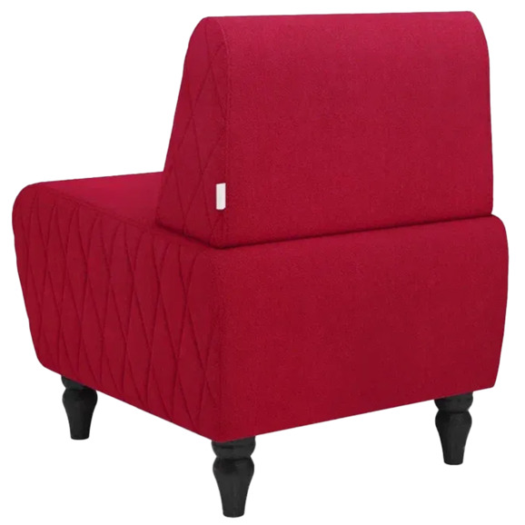 Кресло Лотик велюр, красный - фото 3