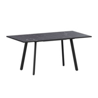 Фотография Стол раздвижной Рольф 1100+300, даркстоун, черный муар от производителя ChiedoCover, картинка продукции, реальное фото товара Настоящее фото товара Стол раздвижной Рольф 1100+300, даркстоун, черный муар, произведённого компанией ChiedoCover