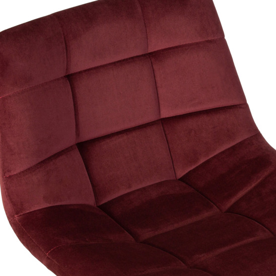 Барный стул Гардур, велюр бордовый - фото 5