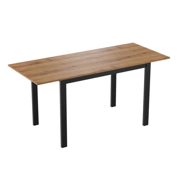 Стол Тион-5, дуб коньяк, черный - фото 2
