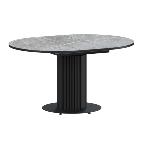 Стол раздвижной Амор 1000+300 фаерстоун, черный муар - фото 1