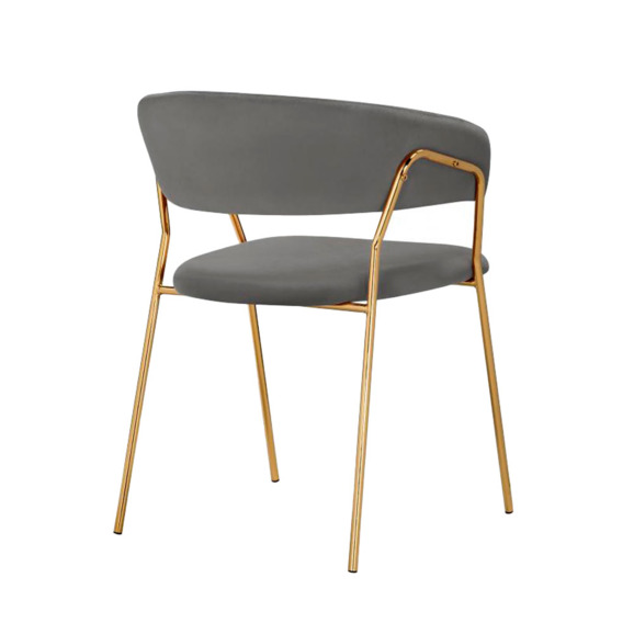Стул на металлокаркасе Kamelia 1 dark gray / gold Стул на металлокаркасе Kamelia 1 dark gray / gold - фото 4