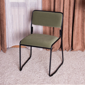 Фотография в интерьере товара Стул Хэир, велюр Diagonal 694 от компании ChiedoCover.