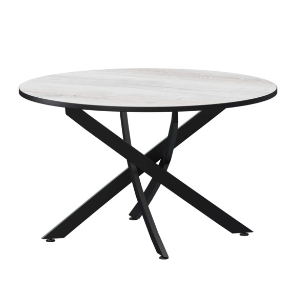 Стол нераздвижной Геометри 2, 1000, фрост, черный муар - фото 1