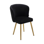 Фотография товара Стул Моне, черный, велюр, золотой каркас от компании ChiedoCover.