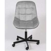 Фотография товара Стул Мускус, пятилучие, велюр, серый, черный от компании ChiedoCover.