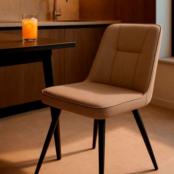 Стул на металлокаркасе Texas 3 поворотный светло-коричневый / черный Стул на металлокаркасе Texas 3 поворотный светло-коричневый / черный - фото 7