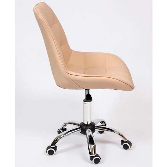 Стул Мускус, хром, бежевый, кожа - фото 3