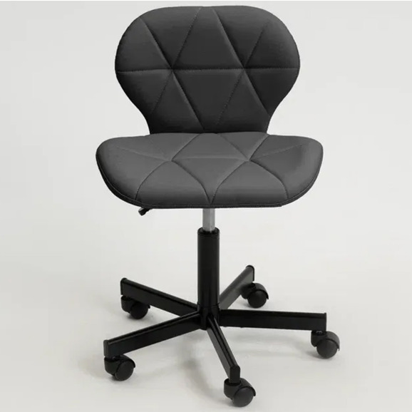 Стул Арил, пятилучие, темно-серый, черный, экокожа - фото 2