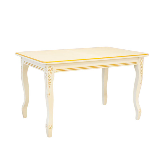 Стол раздвижной Клар, массив бука, молочный - фото 1