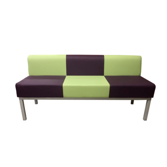 Диван Компакт Шахматы трехместный, салатовый-фиолетовый - фото 2