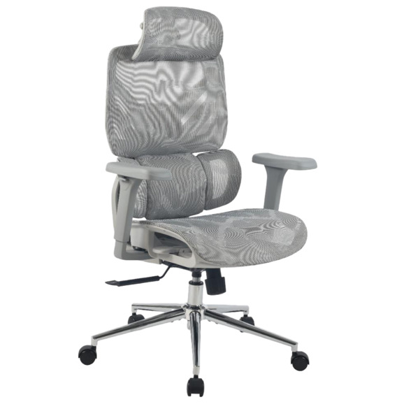 Кресло офисное TopChairs Structo, серая сетка - фото 1