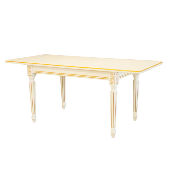 Стол раздвижной Генти, массив бука, молочный - фото 5