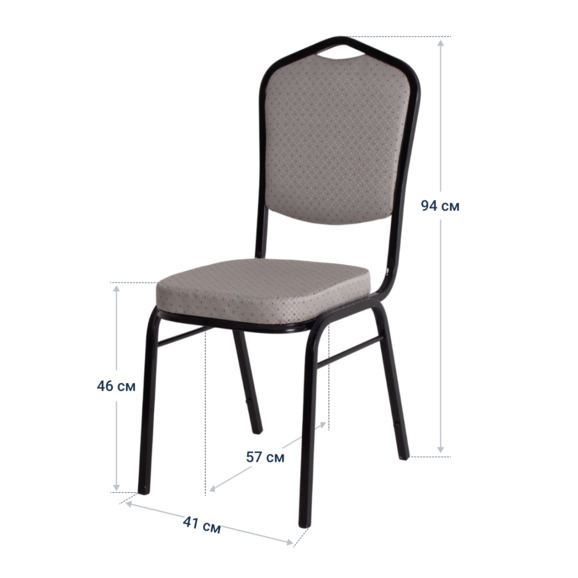 Стул Хит 20, жаккард Орион серый, каркас черный - фото 4