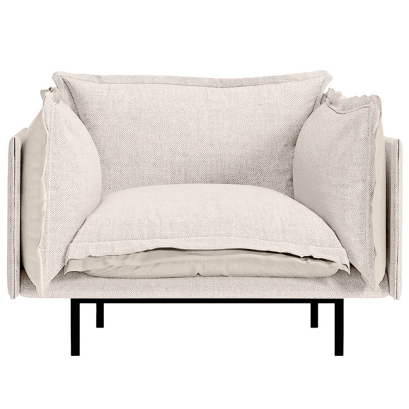 Кресло Barcelona, белый, бежевый - фото 2