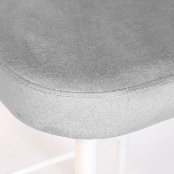 Стул Пиннате, барный, светло-серый, белый, велюр - фото 10