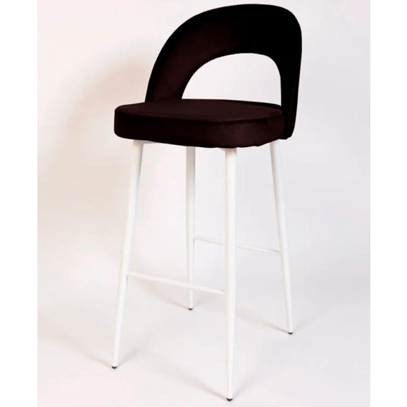 Стул Пиннате, барный, коричневый, белый, велюр - фото 3