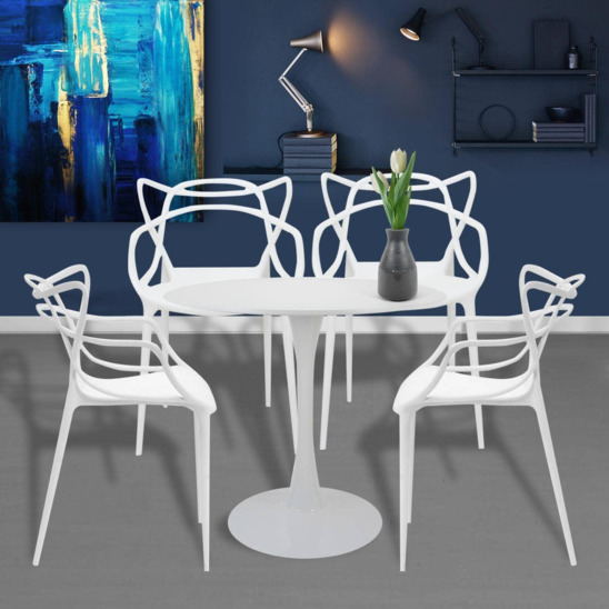 Стол Tulip, белый, 90 см - фото 8