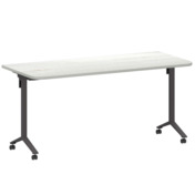 Фотография товара Стол мобильный складной радиусный, сосна винтер, антрацит, 25 мм, 160*70 от компании ChiedoCover.