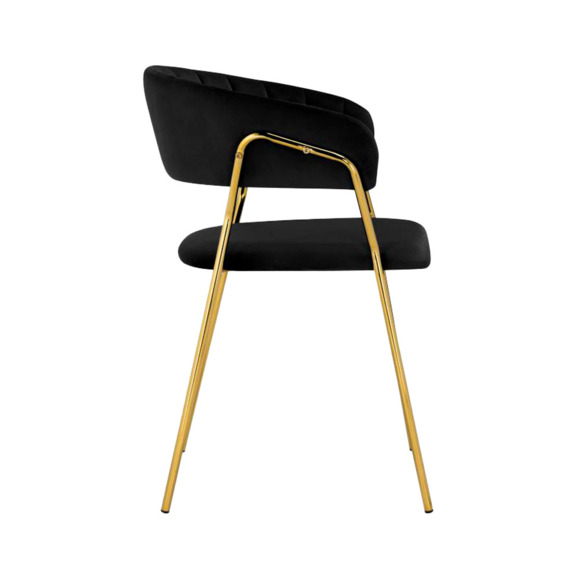 Стул на металлокаркасе Kamelia 1 black / gold Стул на металлокаркасе Kamelia 1 black / gold - фото 3