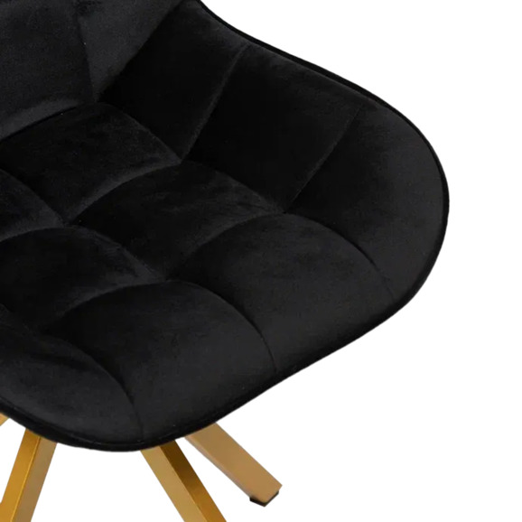 Стул Мускус, пирамида, велюр, черный, золотой - фото 7