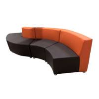 Фотография товара Диван Дога четырехместный к.1, оранжево-шоколадный от компании ChiedoCover.