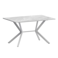 Настоящее фото товара Стол нераздвижной Сири 1200, Р20 лавант, белый муар, произведённого компанией ChiedoCover