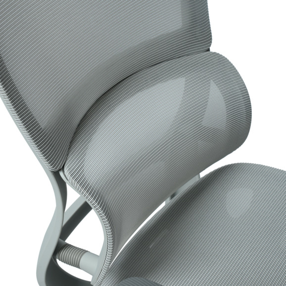 Офисное поворотное кресло Sparx frs-8 luster white, ткань / сетка, белый - фото 18