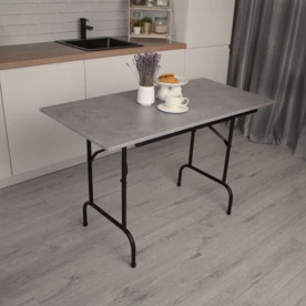 Стол Лидер 1, 1200х600, каркас черный, под бетон, кромка ПВХ