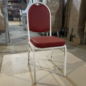 Стул Азия 20, экокожа GALAXY RED, каркас белый RAL 9003