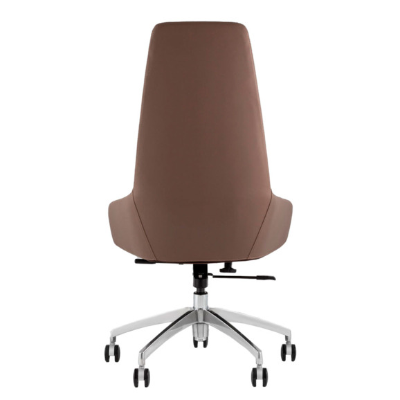 Кресло руководителя TopChairs Soulo светло-серый, коричневый - фото 4