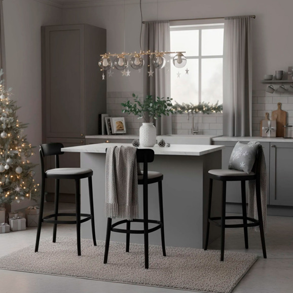 Стул деревянный барный Ден, черный - фото 5