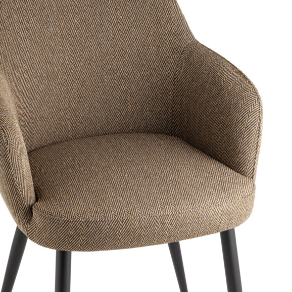 Стул обеденный Katys, оливково-бежевый, елочка - фото 7