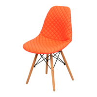 Настоящее фото товара Чехол Е07 на стул Eames, кожзам коралл, произведённого компанией ChiedoCover
