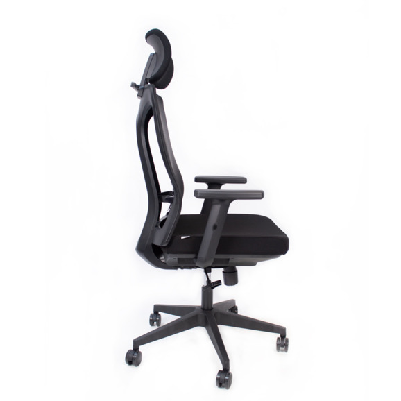 Офисное поворотное кресло Sparx ft-7 vita black / black, mesh / fabric , черный - фото 2