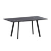 Стол раздвижной Рольф 1100+300, даркстоун, черный муар