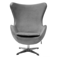 Фотография товара Кресло Egg Style Chair серый, искусственная замша от компании ChiedoCover.