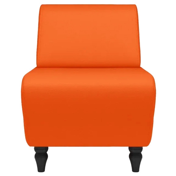 Кресло Лотик экокожа, оранжевый - фото 2