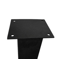 Ножка для стола квадратная в стиле Лофт - черная 71 см