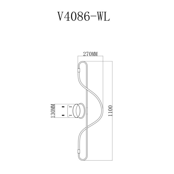 Настенный светодиодный светильник V4086-WL True - фото 2