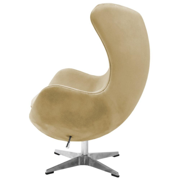 Кресло Egg style chair, карамельный, искусственная замша - фото 4